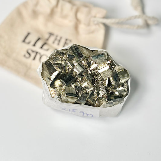 Peruvian Pyrite Cluster – 215g -Golden Brilliance & Striking Presence