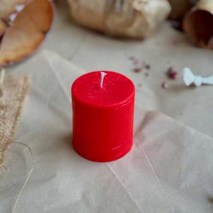 Red Pillar Candle 2 Inch – Soy Wax Ritual & Décor Candle | Pack of 4