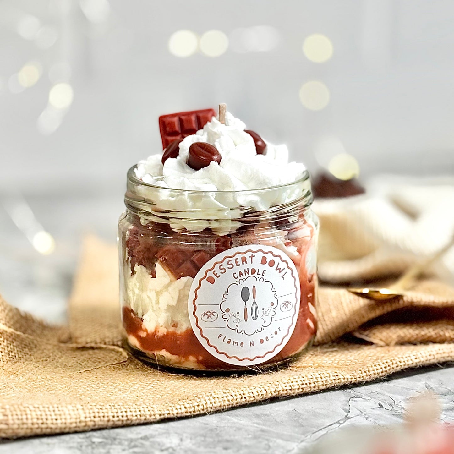 Choco Coffee Cheesecake Dessert Candle - 220g