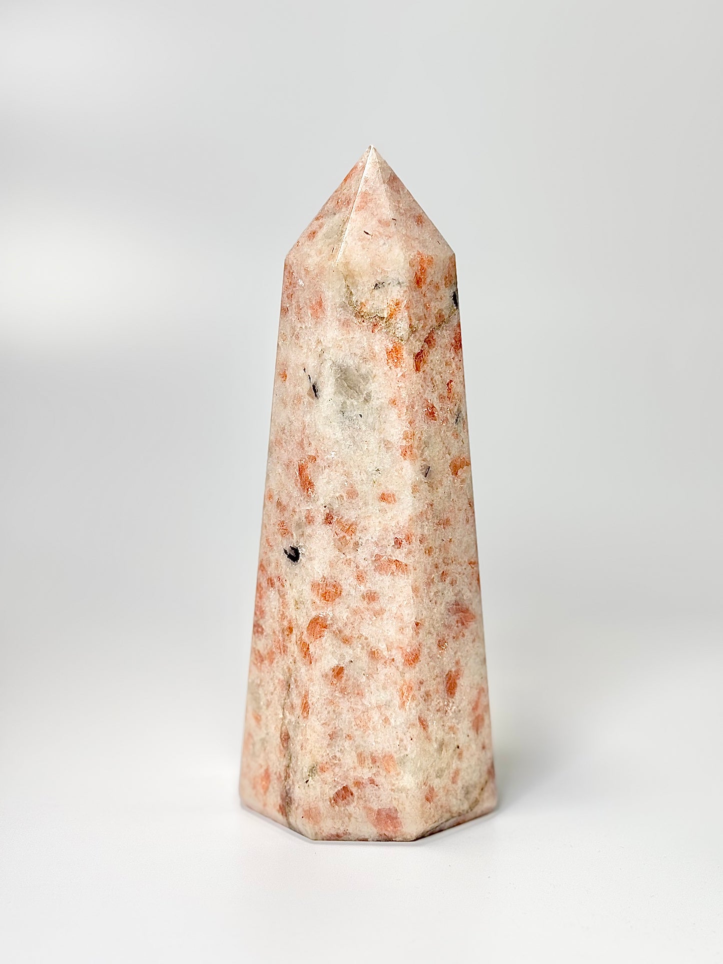 Eight Facet Sunstone Tower – 930g - Radiance, Warmth & Uplifting Energy