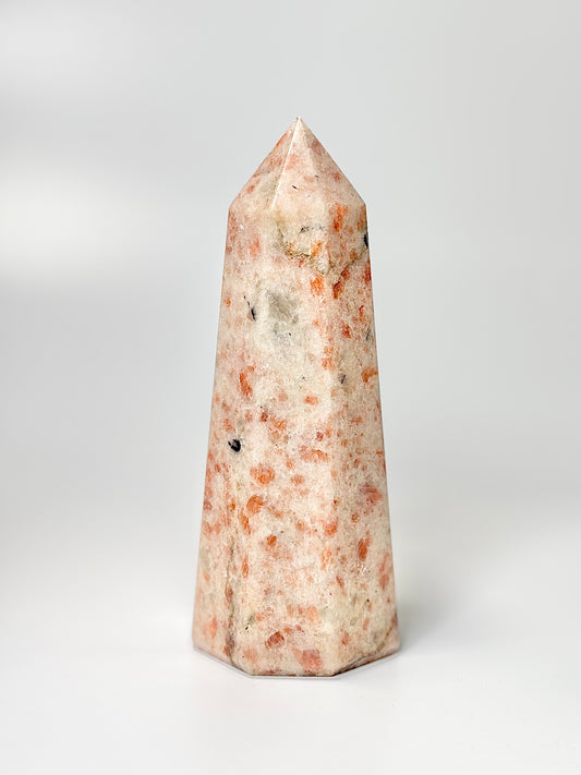 Eight Facet Sunstone Tower – 930g - Radiance, Warmth & Uplifting Energy