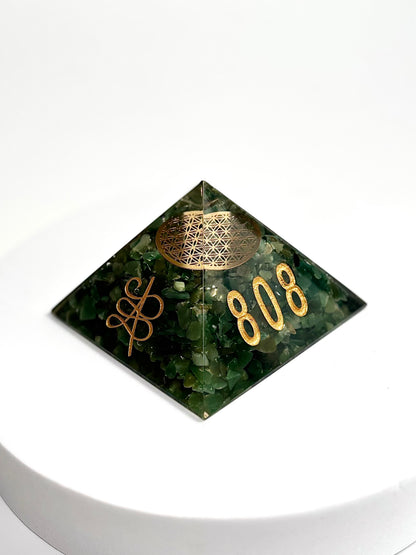 Green Aventurine Angel Number Orgonite Pyramid