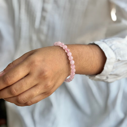 Rose Quartz Bead Bracelet - 6mm | Stone of Love & Self Love