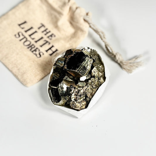 Peruvian Pyrite Cluster – 202g -Golden Brilliance & Striking Presence