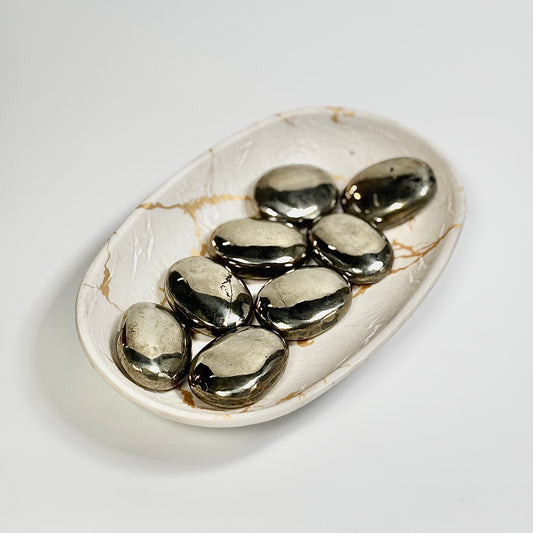 Pyrite Polished Palm Stone | Stone for Abundance
