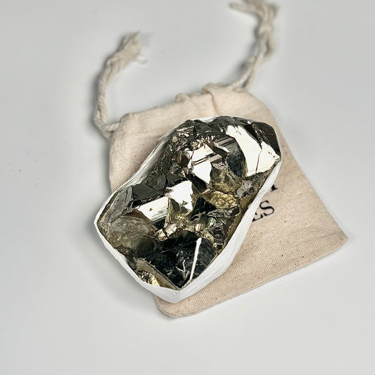 Peruvian Pyrite Cluster – 308g - Golden Brilliance & Striking Presence