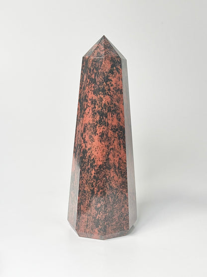 Eight Facet Mahogany Obsidian Tower – 752g - Rich Earth Tones & Balanced Form