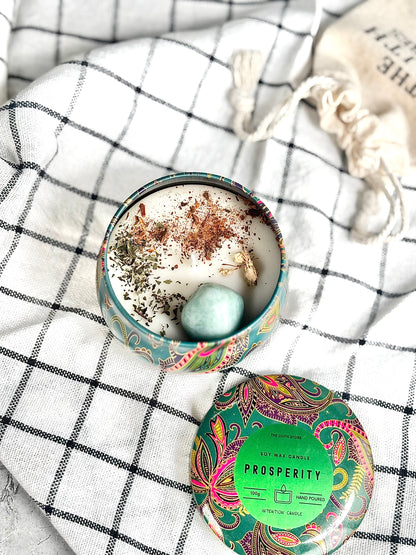 Prosperity Tin Container Soy Intention Candle - 100 g