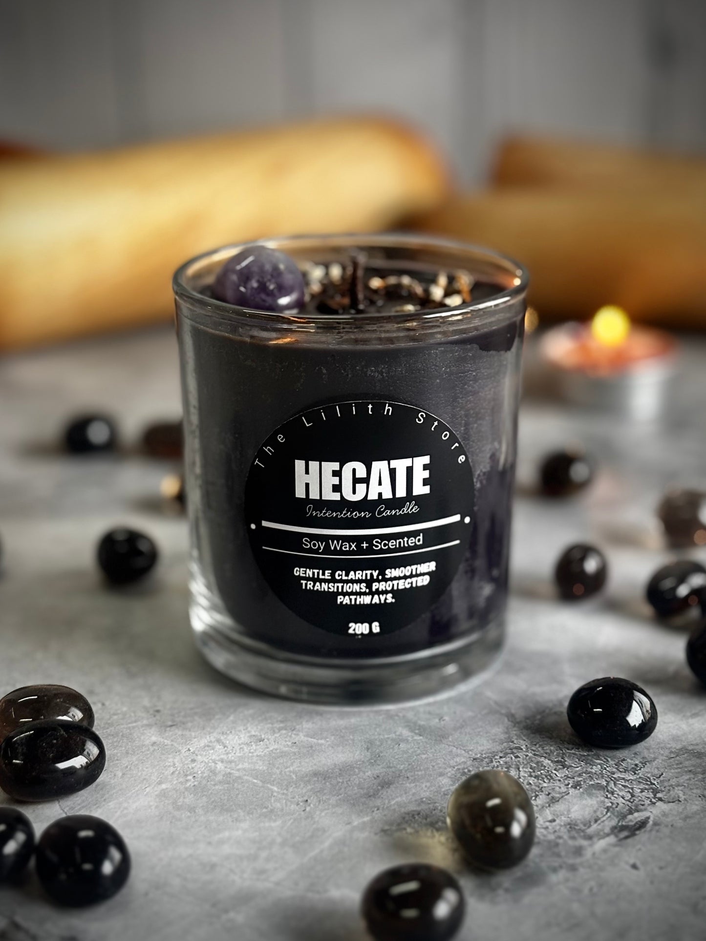 Hecate Altar Candle – 200 g Soy Wax Jar Candle for Ritual & Devotion