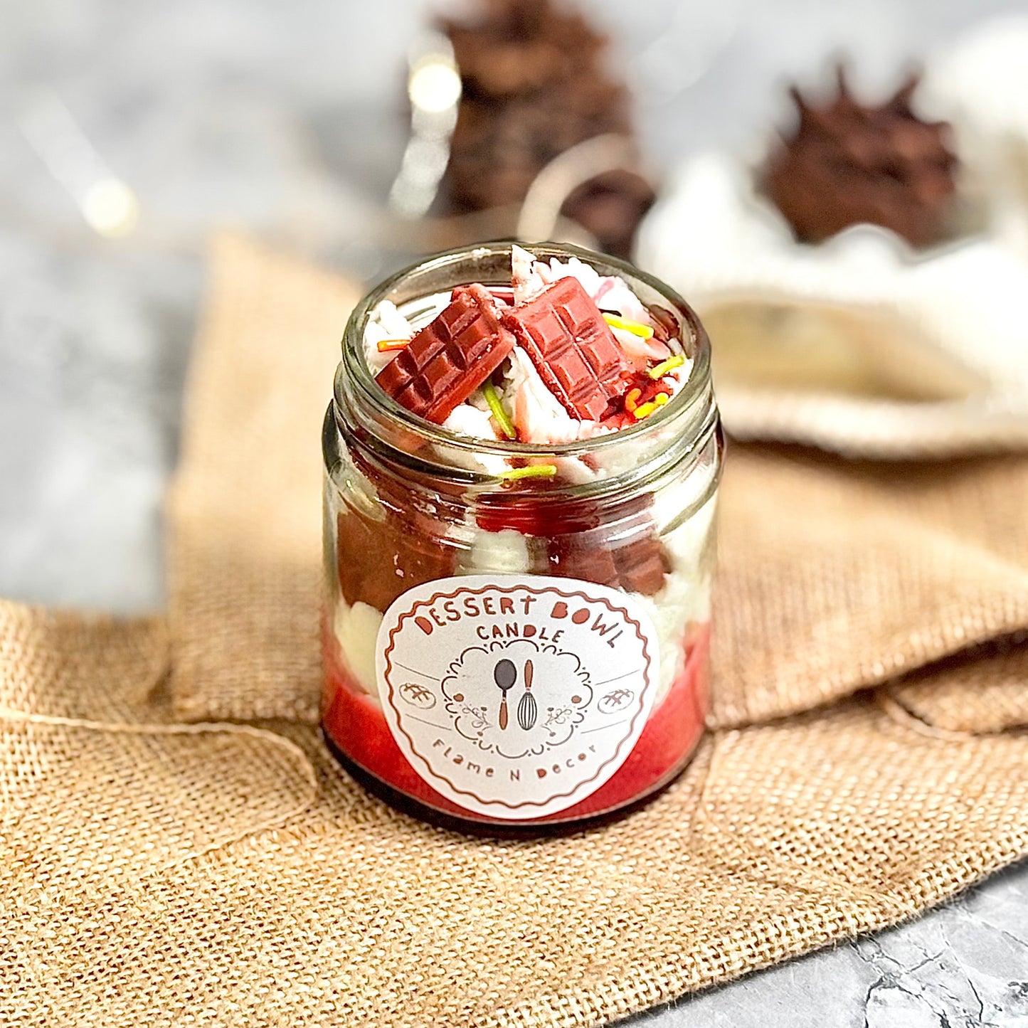 Choco Coffee Cheesecake Dessert Candle - 130g