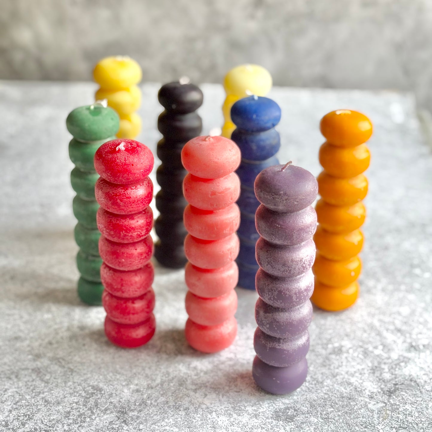 Beeswax Seven Knob figurine Candles | Colour Option Available