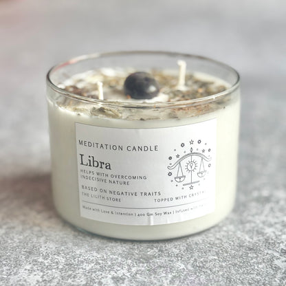 Libra Zodiac Soy Intention Candle | 400 Gm