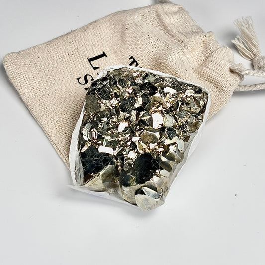 Peruvian Pyrite Cluster – 195g -Golden Brilliance & Striking Presence