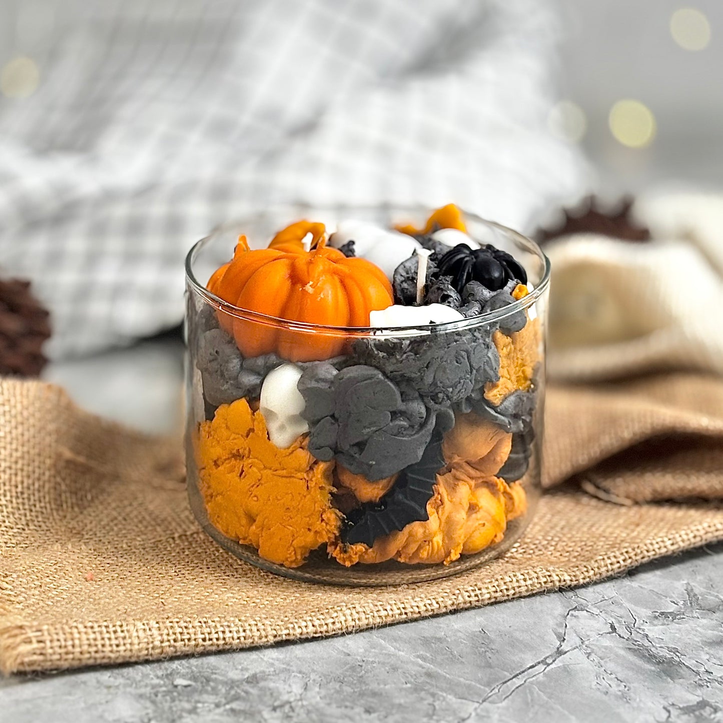Midnight Pumpkin Marshmallow Scented Candle – Soy Wax