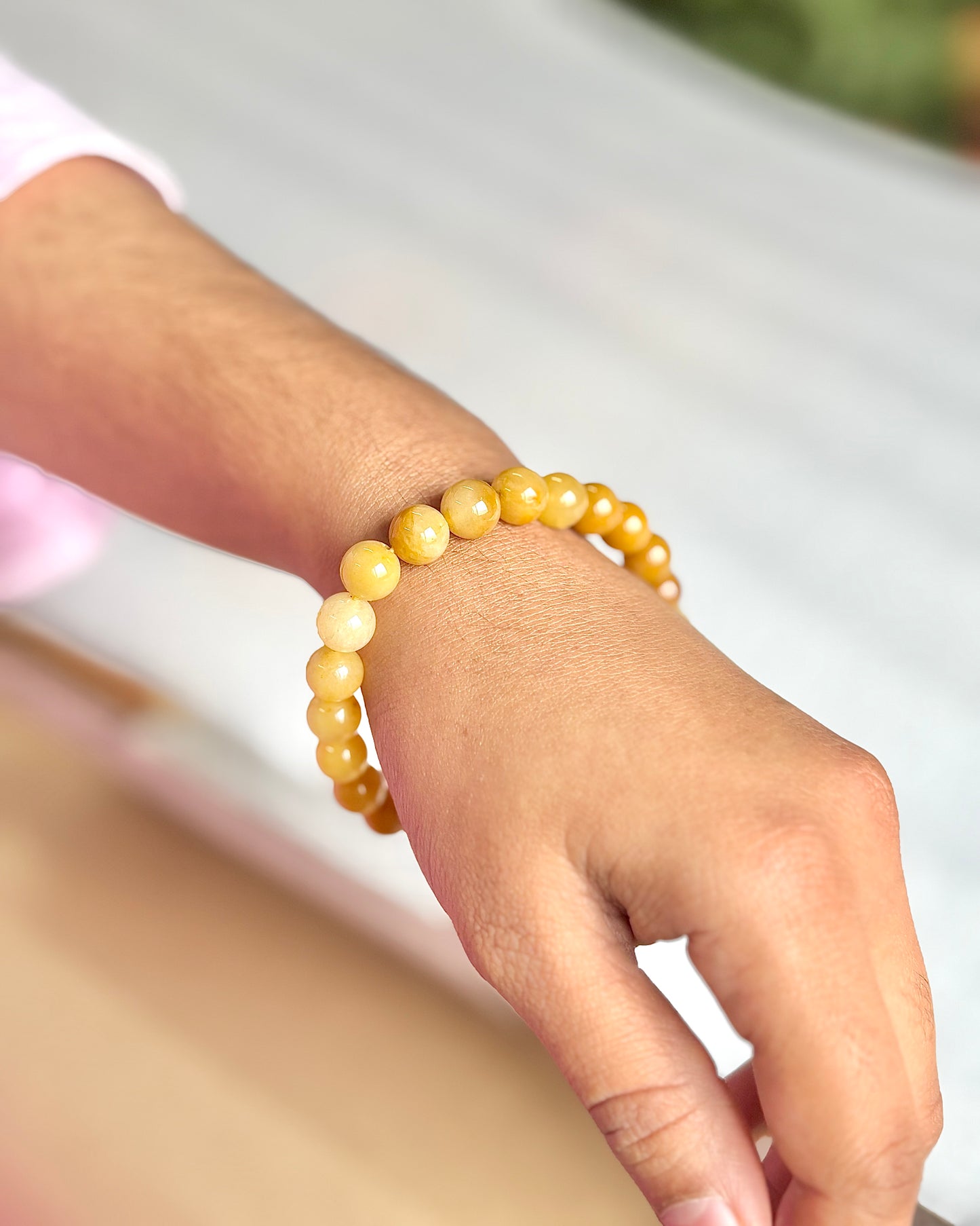 Yellow Aventurine 8mm Bead Bracelet