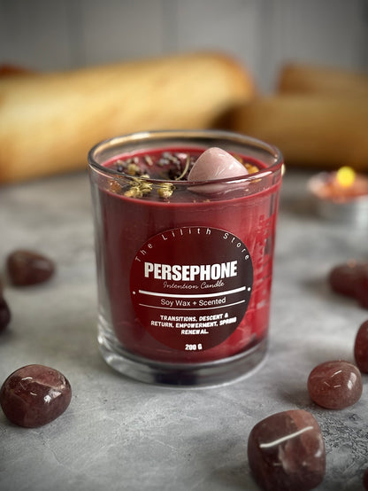 Persephone Altar Candle – 200 g Soy Wax Jar Candle for Ritual & Devotion
