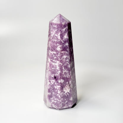 Eight Facet Lepidolite Tower – 600g - Gentle Presence & Refined Balance