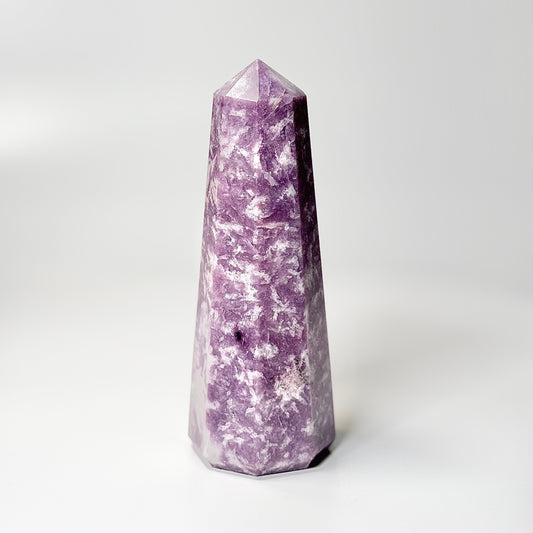 Eight Facet Lepidolite Tower – 600g - Gentle Presence & Refined Balance