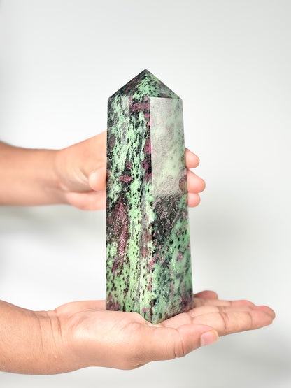 Four Facet Zoisite Tower – 710g - Earthy Tones & Grounded Symmetry