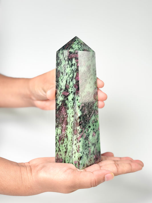 Four Facet Zoisite Tower – 710g - Earthy Tones & Grounded Symmetry