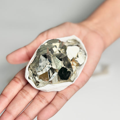 Peruvian Pyrite Cluster – 231g -Golden Brilliance & Striking Presence
