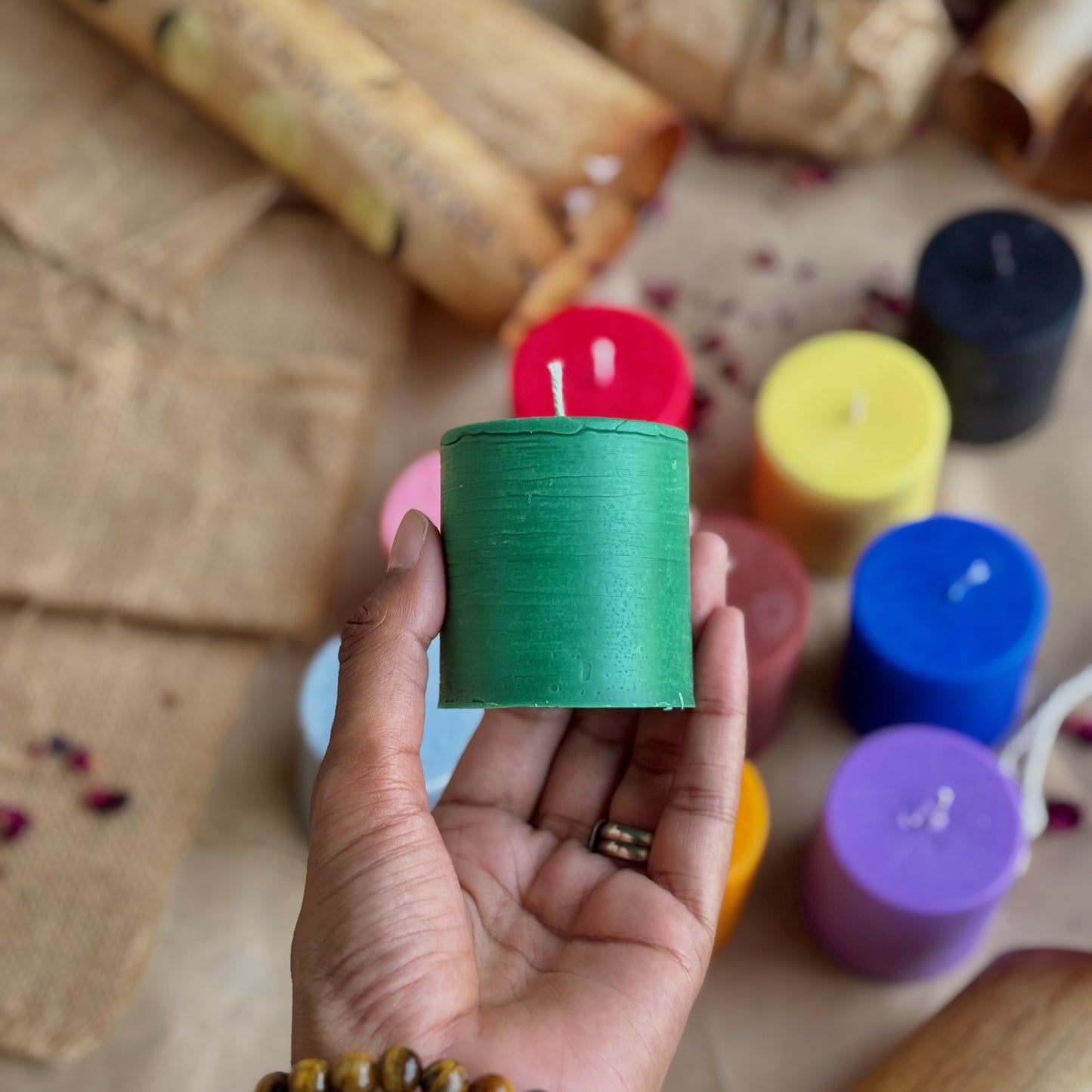 Pack of 11 Soy Wax Pillar Candles (2 Inch) – Assorted Ritual & Décor Colours