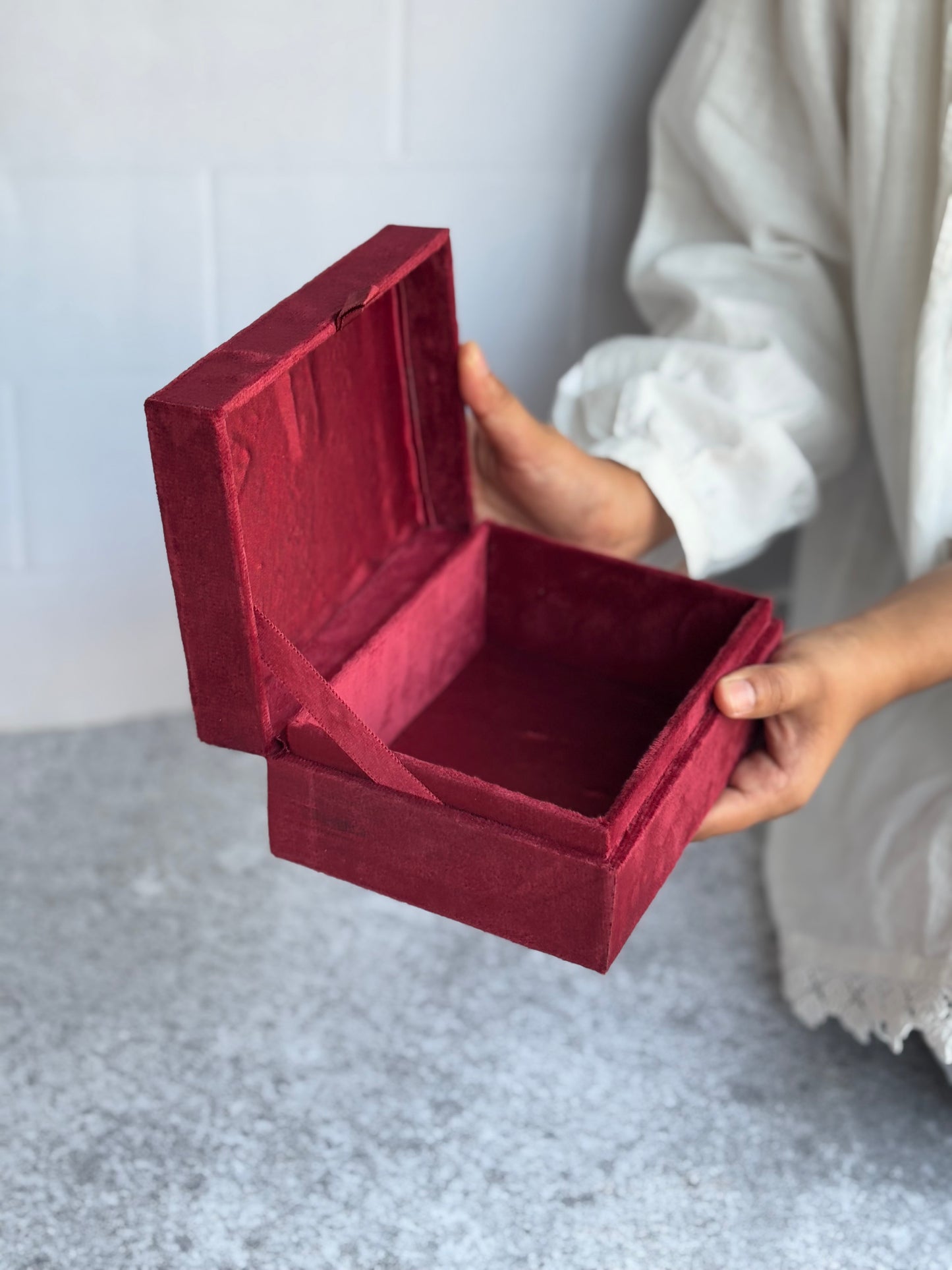 MDF Wooden Velvet Box | Perfect for Storing Tarot Cards and Crystals | Small