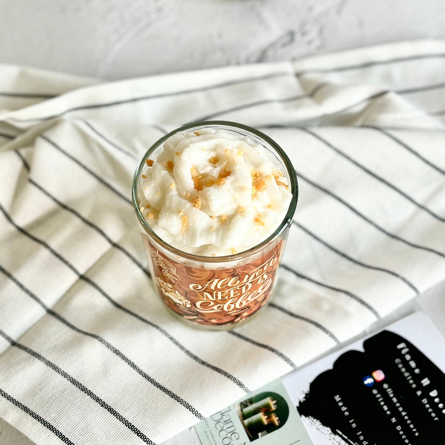 All You Need is Coffee | Cinnamon Vanilla Ice Latte Soy Scented Candle | Dessert Candle