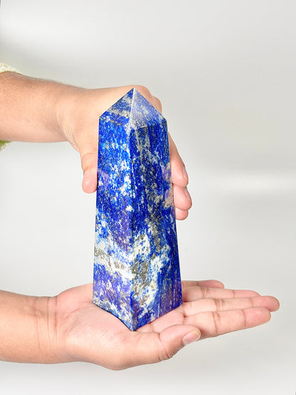 Four Facet Lapis Lazuli Tower – 650g- Truth, Wisdom & Inner Power