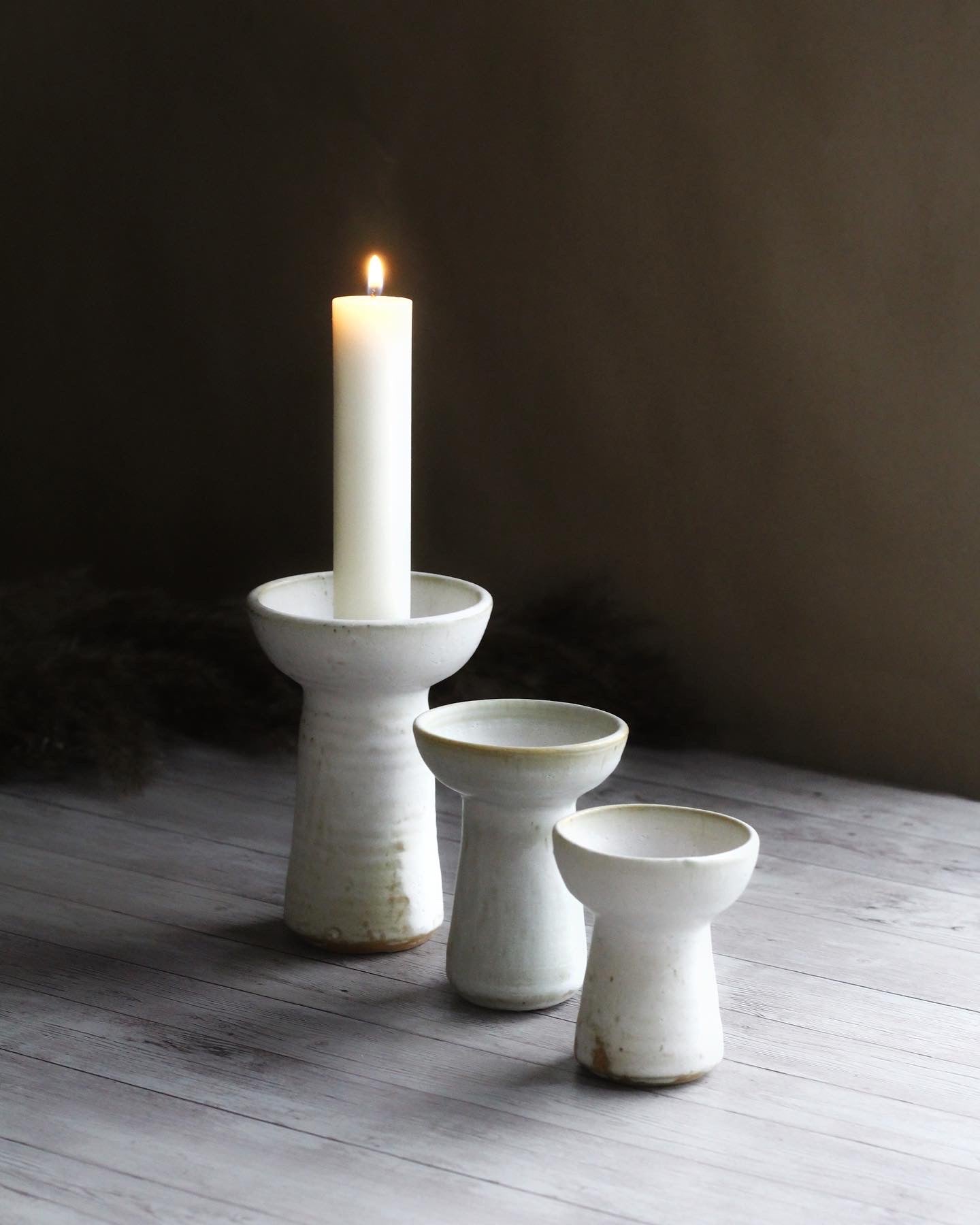Hand-Sculpted Candle Holder - Set Of 3 Altarware | Altar