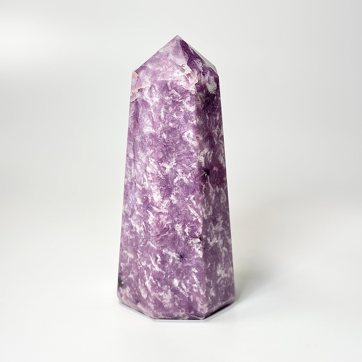 Eight Facet Lepidolite Tower – 1.1kg - Gentle Presence & Refined Balance