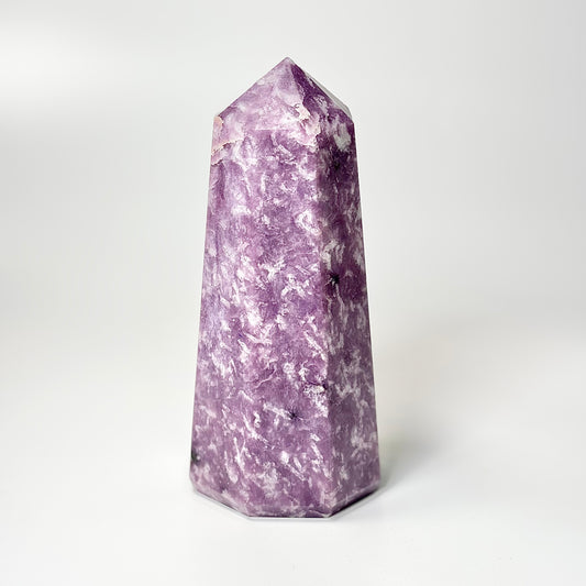 Eight Facet Lepidolite Tower – 1.1kg - Gentle Presence & Refined Balance