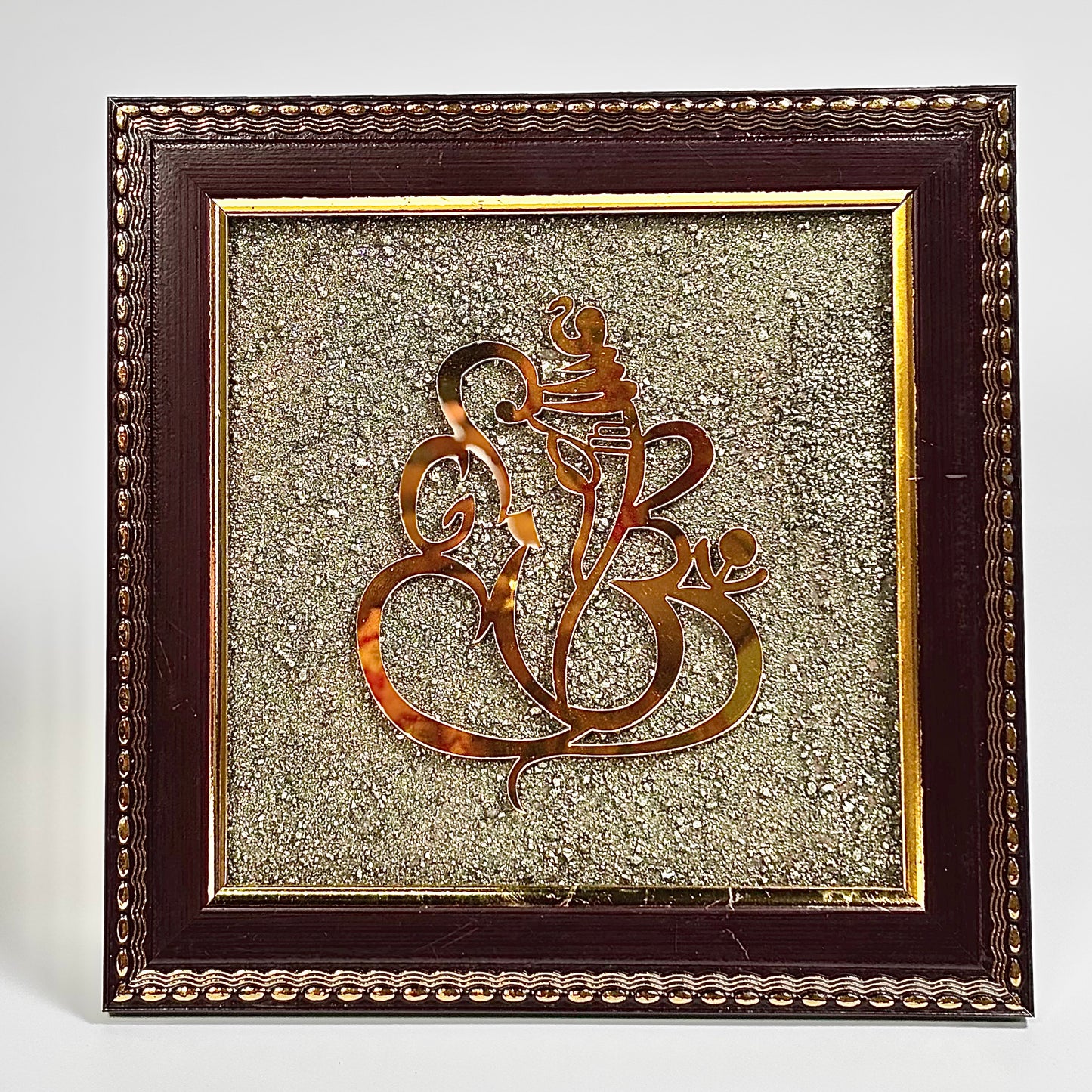 Pyrite Dust Frame with Ganpati Print