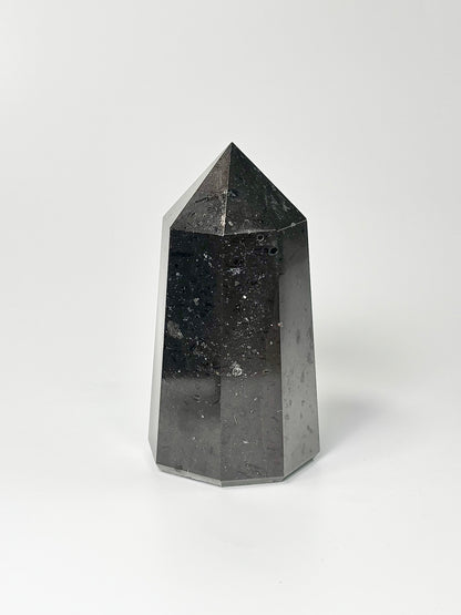 Eight Facet Black Tourmaline Tower – 645g - Bold Presence & Timeless Design