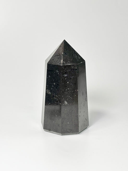 Eight Facet Black Tourmaline Tower – 645g - Bold Presence & Timeless Design