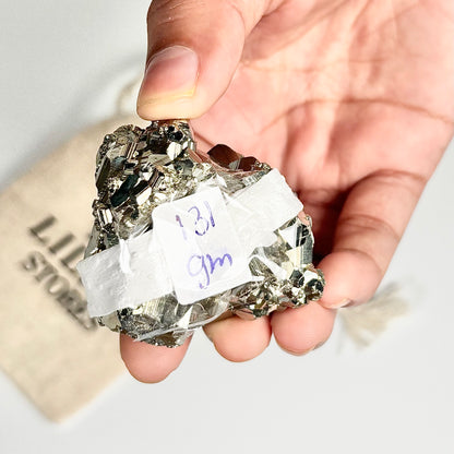 Peruvian Pyrite Cluster – 131g -Golden Brilliance & Striking Presence