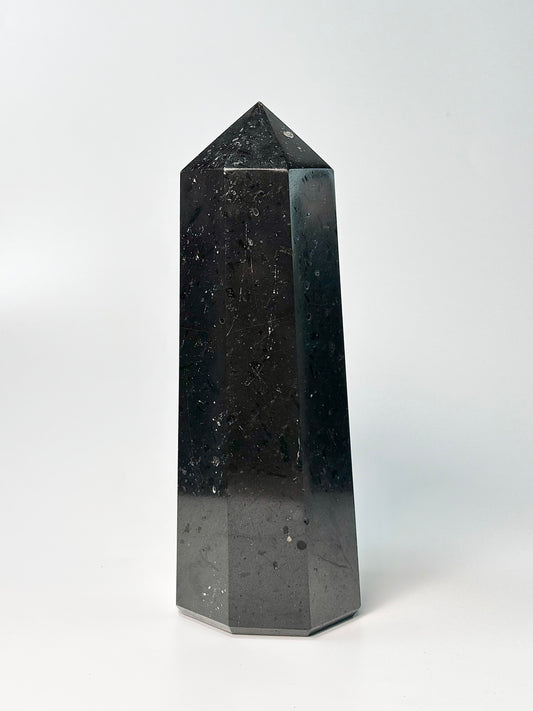 Eight Facet Black Tourmaline Tower – 1.1 kg - Bold Presence & Timeless Design