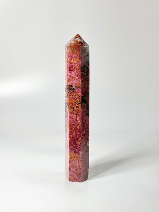 Super Pink Rhodonite Tower 1.4 Kg – Emotional Healing & Heart Alignment