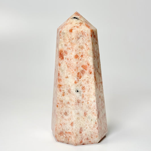 Eight Facet Sunstone Tower – 878g - Radiance, Warmth & Uplifting Energy
