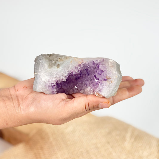 Amethyst Cluster - 296 Gm | Helps activating Third Eye & Psychic abilities