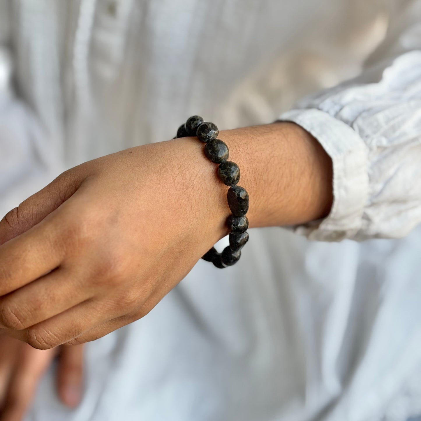 Nuummite Mini Tumble Bracelet | Unlocking Hidden Potentials & Connecting with Inner Power