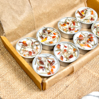 Rosemary & Orange Carnelian Soy Tealight Candle