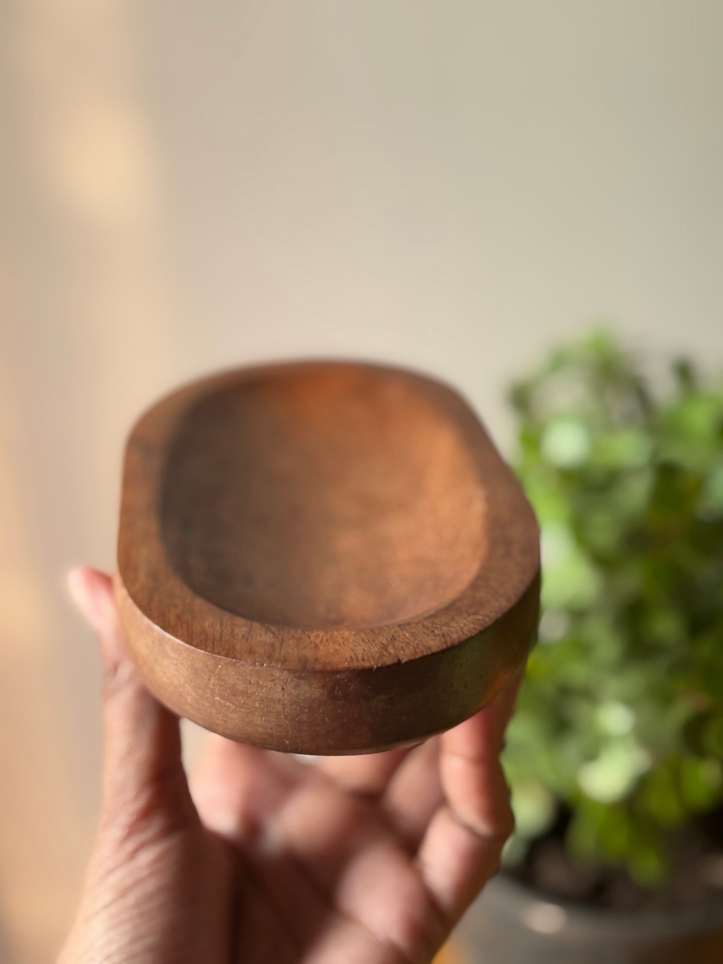 Handcrafted Wooden Oval Bowl | Altarware | Witchy Decor