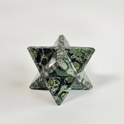 Kambaba Jasper Large Merkaba Carving - 160 Gm