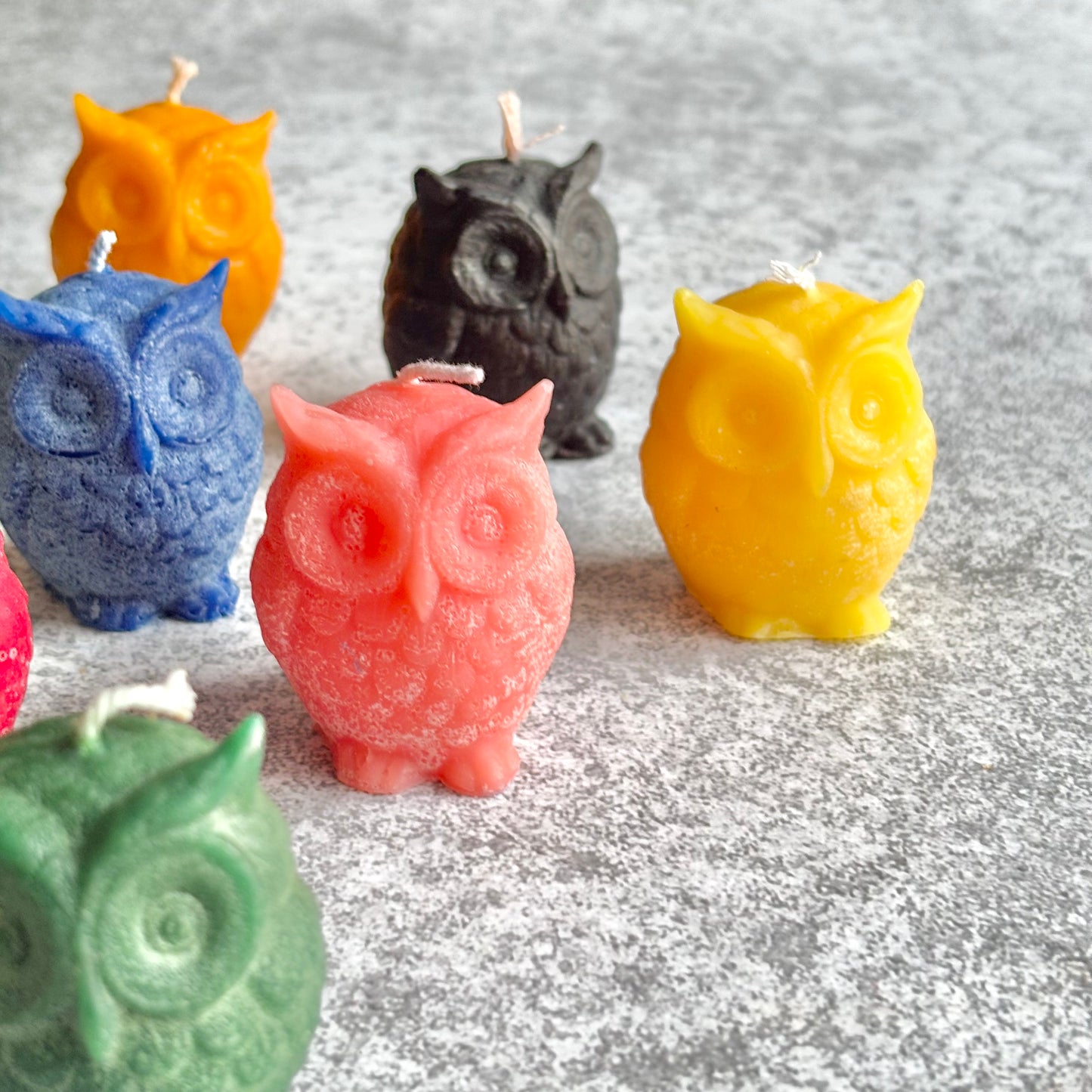 Small Owl Figurine Beeswax Candle | Colour Option Available