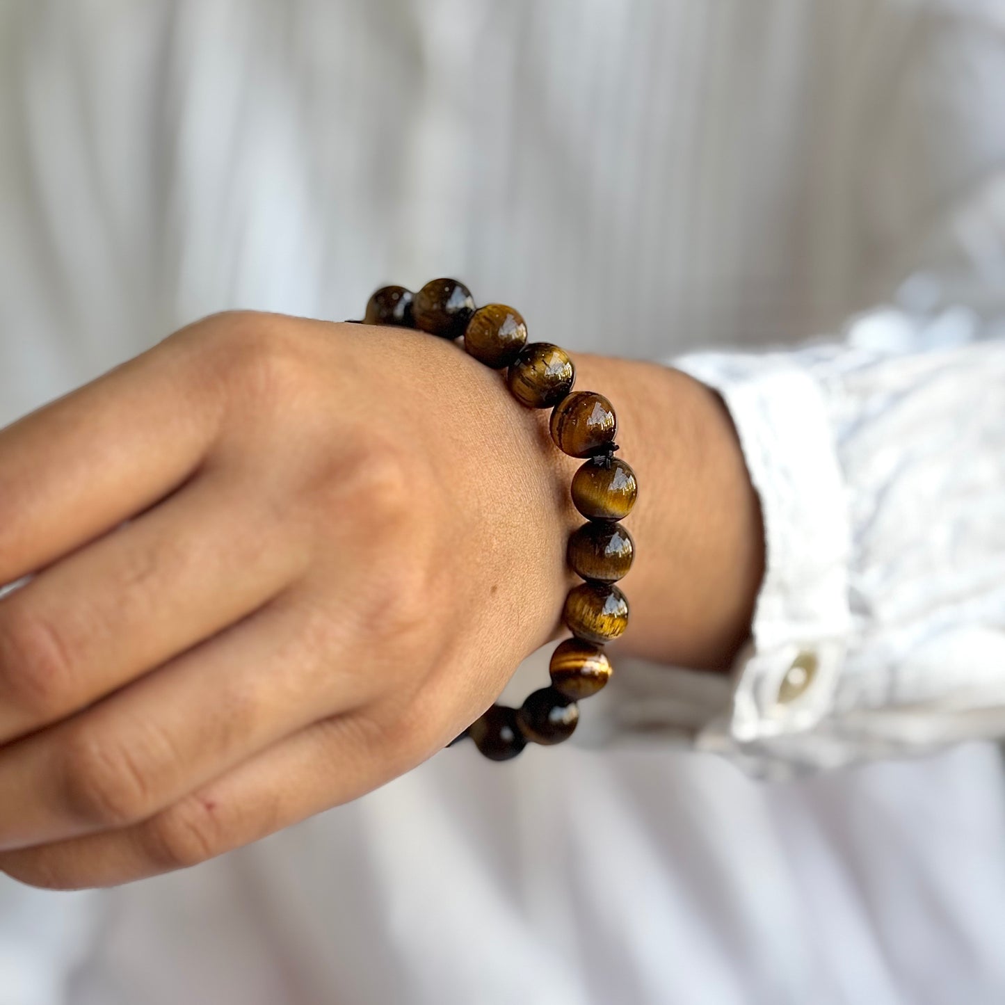 Tiger's eye Bead Bracelet - 10mm | Wealth & Fortune