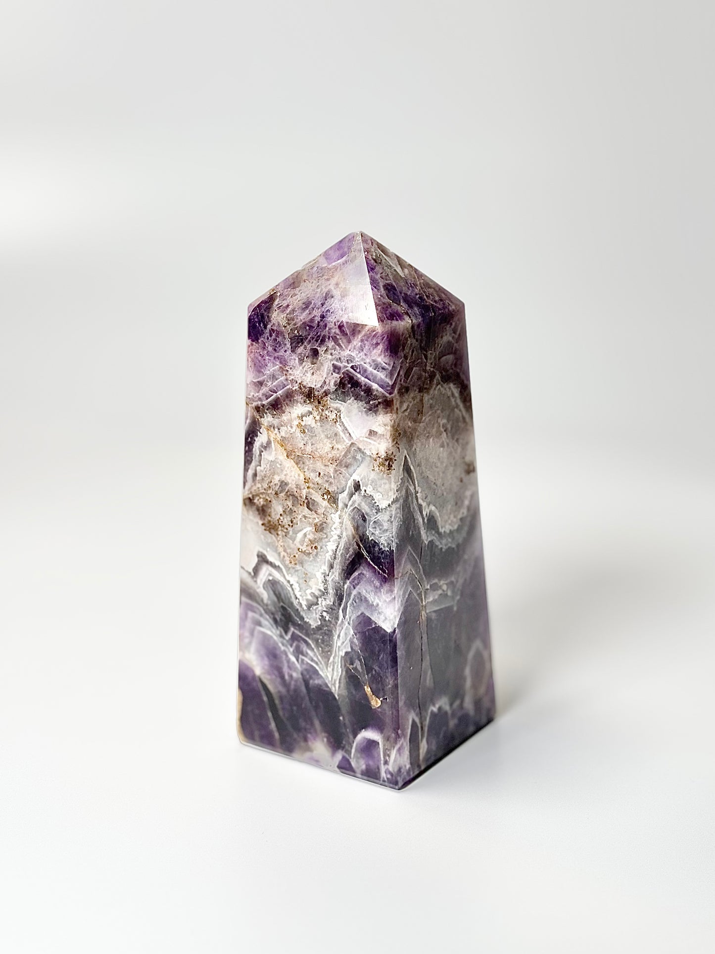 Four Facet Chevron Amethyst Tower – 585g - Focused Energy & Refined Intuition