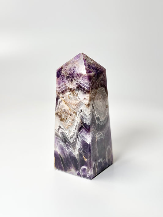 Four Facet Chevron Amethyst Tower – 585g - Focused Energy & Refined Intuition