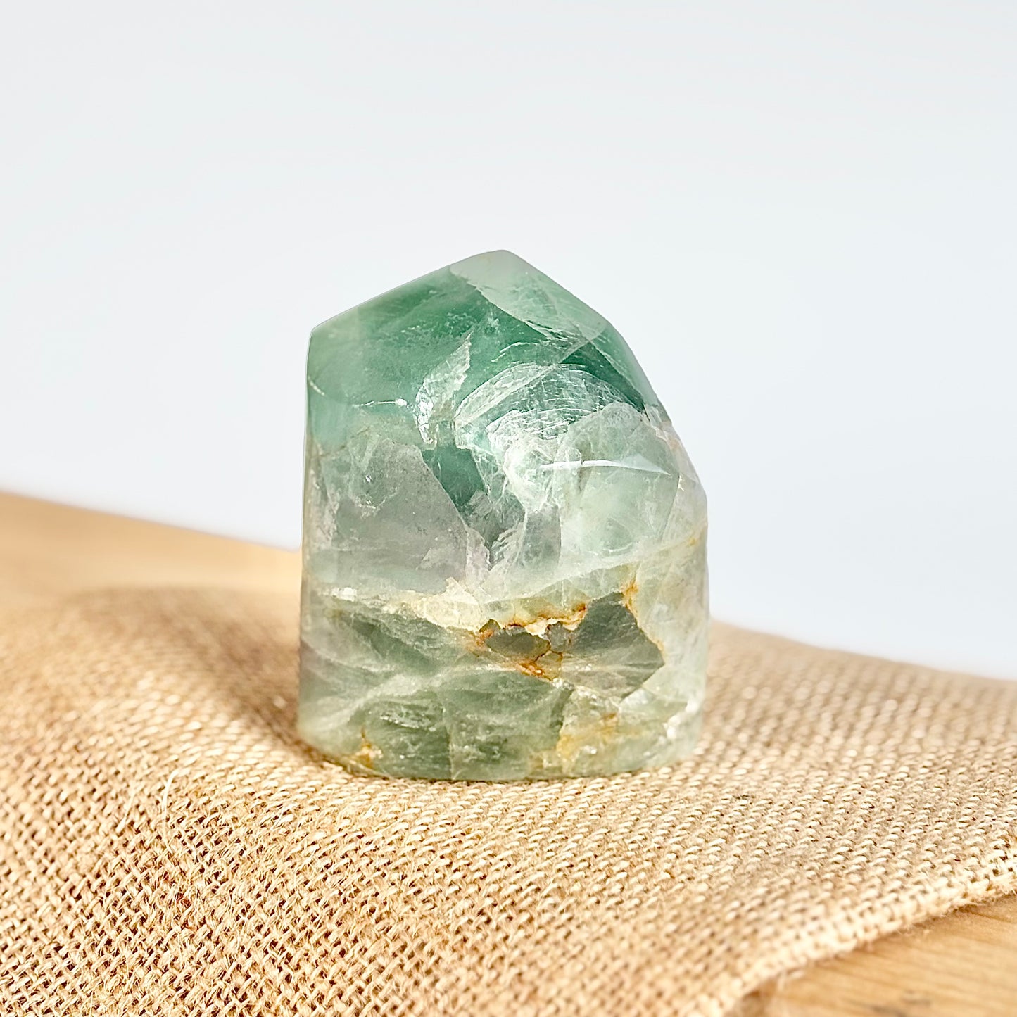 Green Fluorite Free Form ( Little Purple Inclusion) - | Focus & Concentration