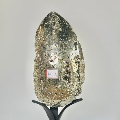Extra Large Peruvian Pyrite Druzy Egg Carving 10.7 Kg – Abundance & Prosperity